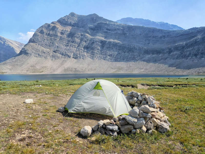 Alpine camping spot